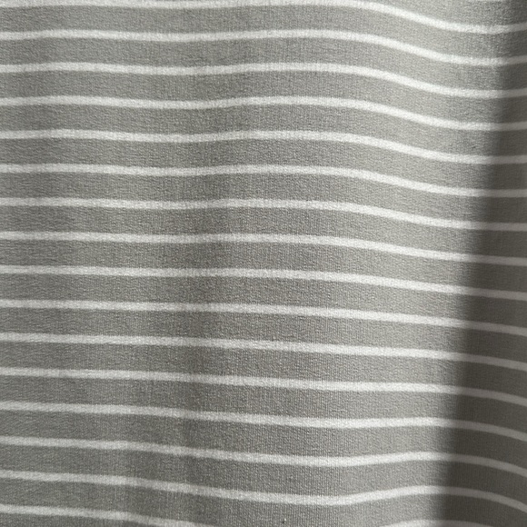 She + Sky Gray and white stripped shirt with ruffles - Picture 6 of 8